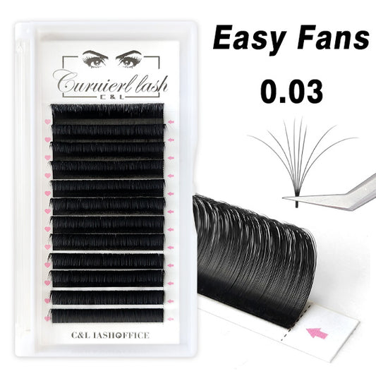 Easy Fans Volume Lashes Extensions 0.03MM