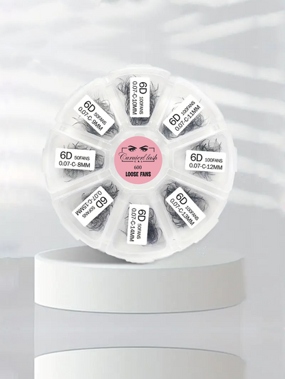 12D Loose Premade Fans Lashes 600pcs