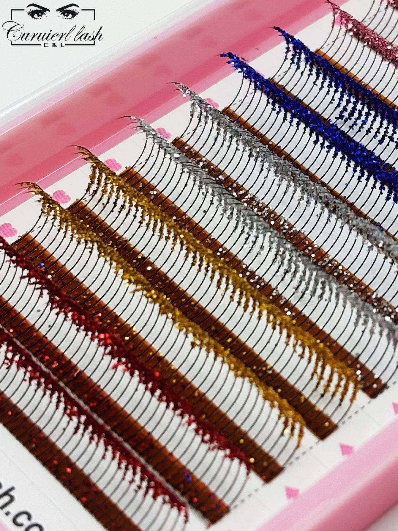 colorful glitter lashes