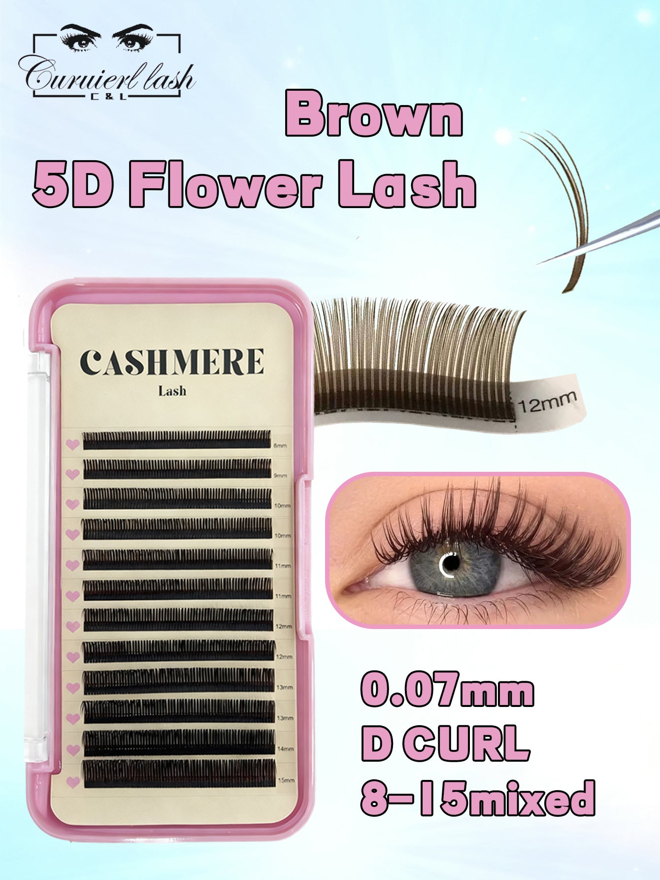 5D FLOWER LASHES (brown）