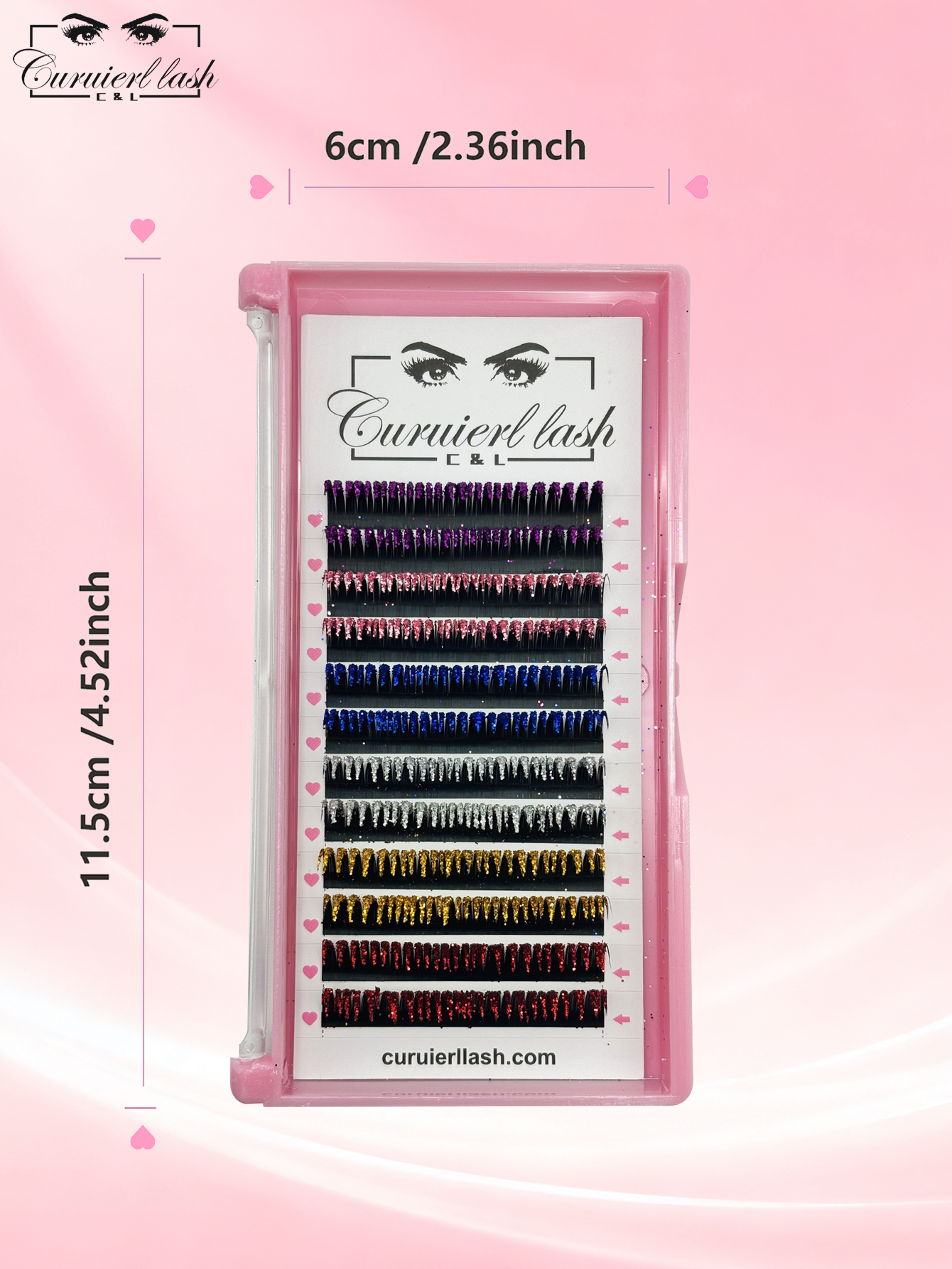colorful glitter lashes