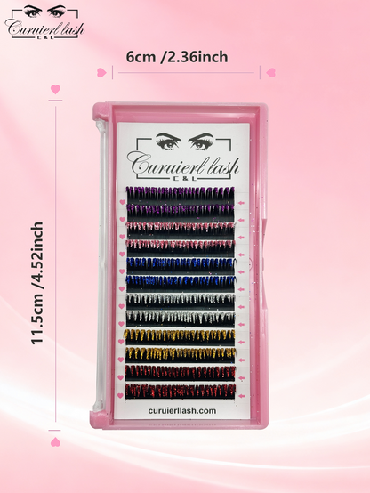 colorful glitter lashes