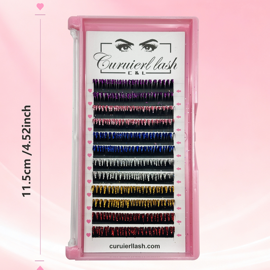 colorful glitter lashes