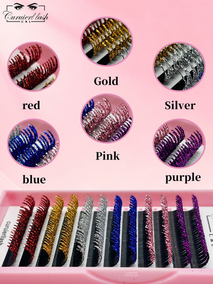 colorful glitter lashes