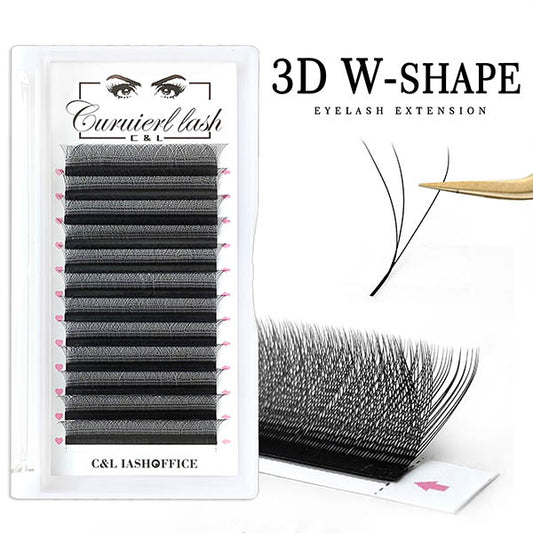 3D W-Shape Lashes Extension Premade Volume Fans