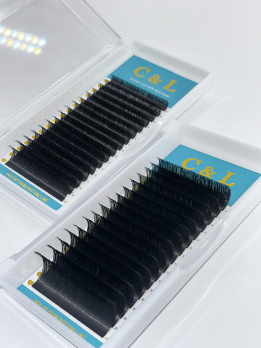 16Rows Dark Matte Black Lashes Extensions 0.07MM