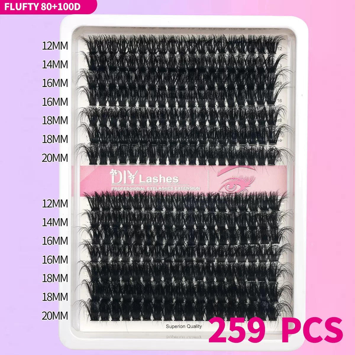Promotional products: 259pcs DIY cluster lashes（80D+100D)