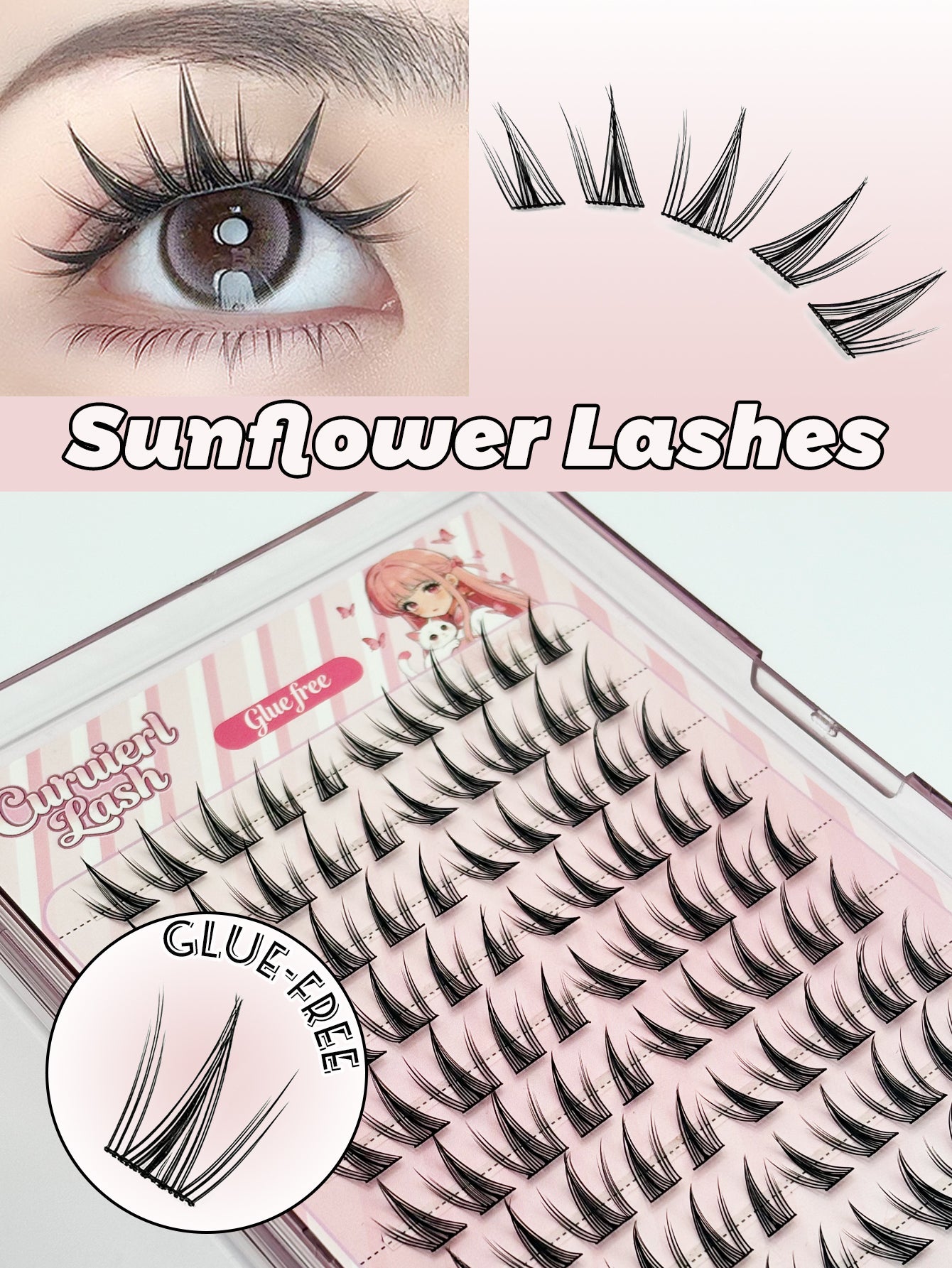 glue free-lashes (sunflower)