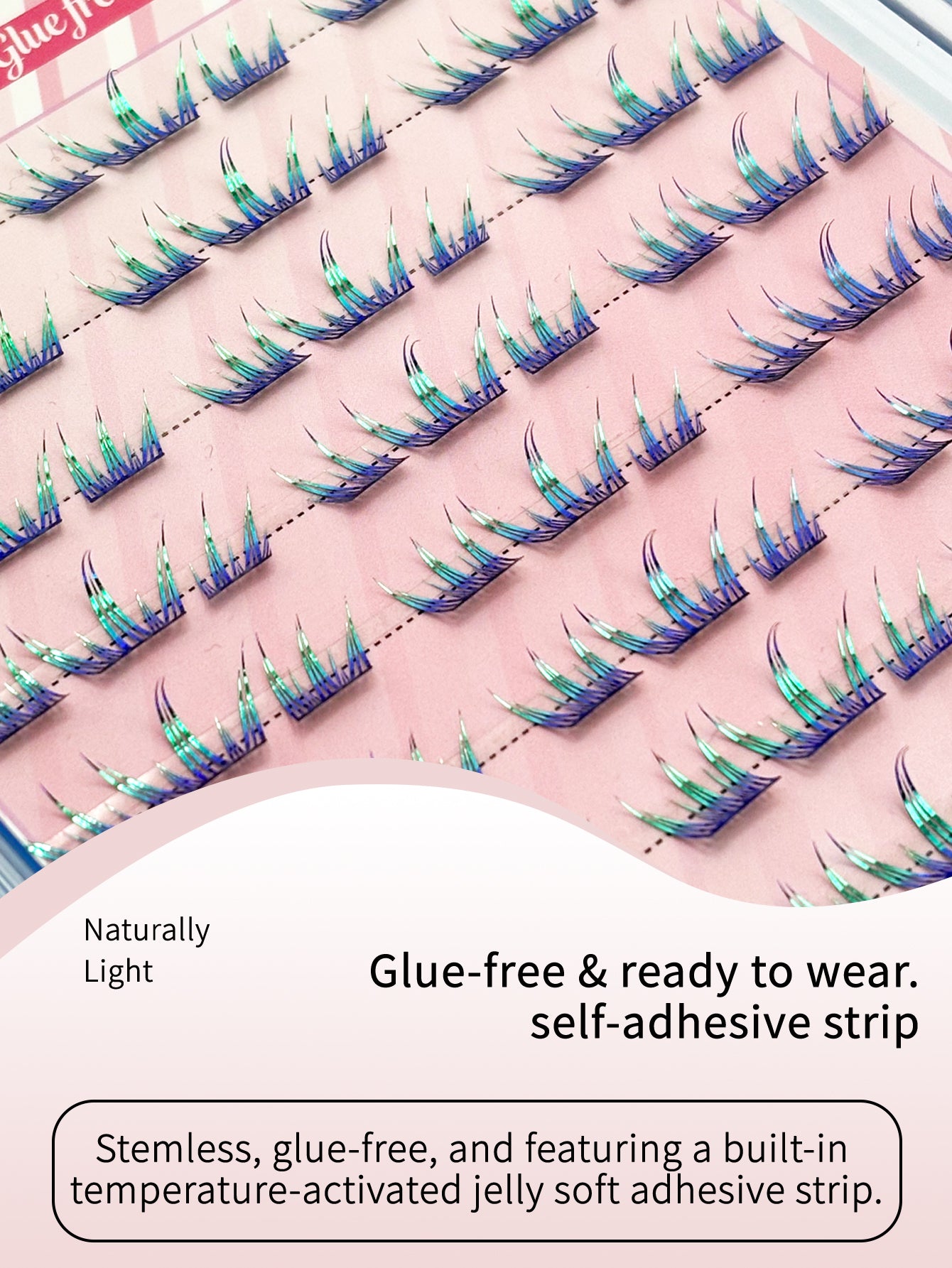 glue free -lashes(blue)