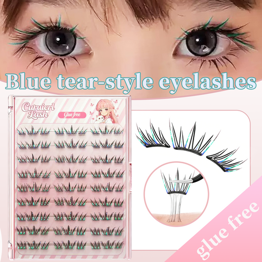glue free- lashes （blue+black)