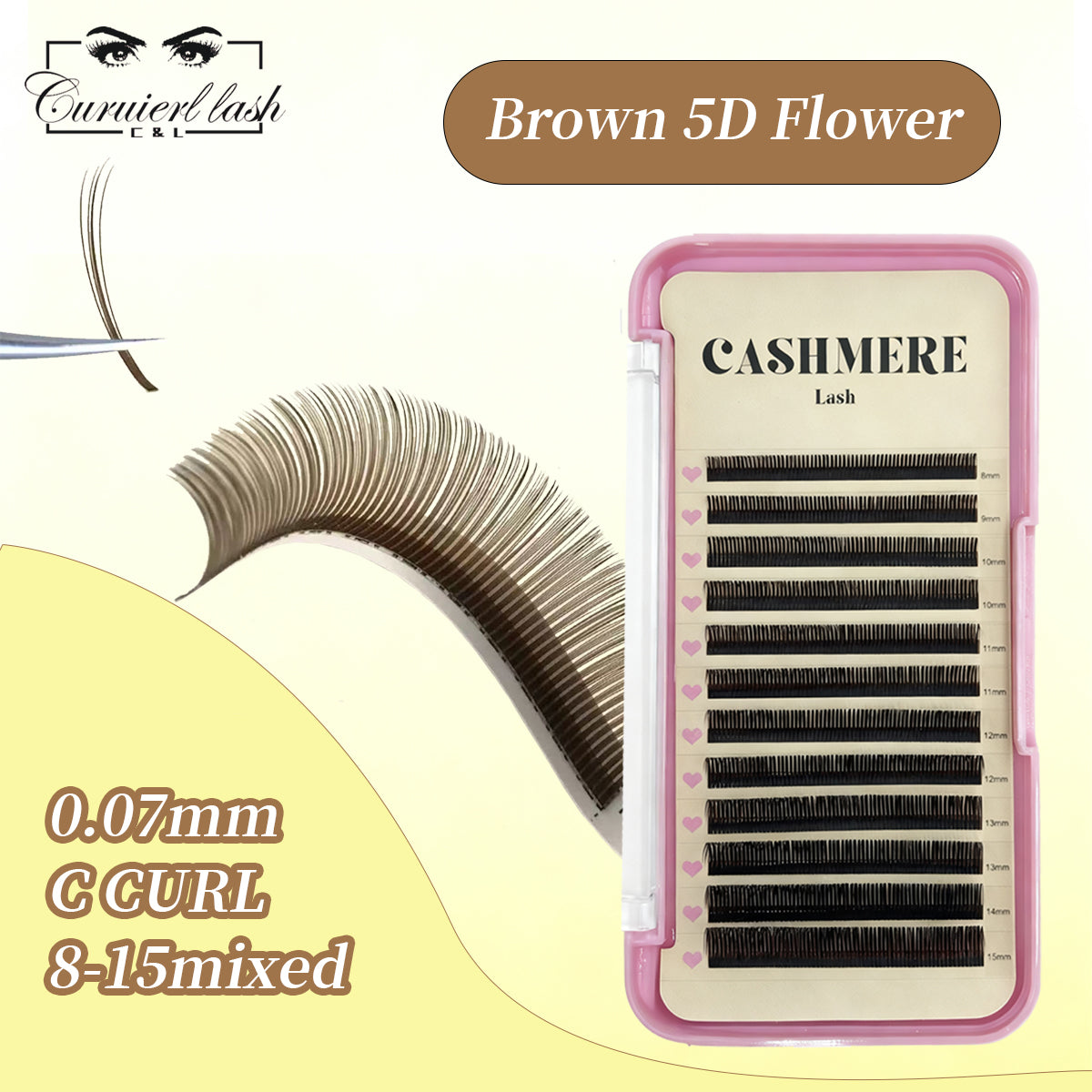 5D FLOWER LASHES (brown）