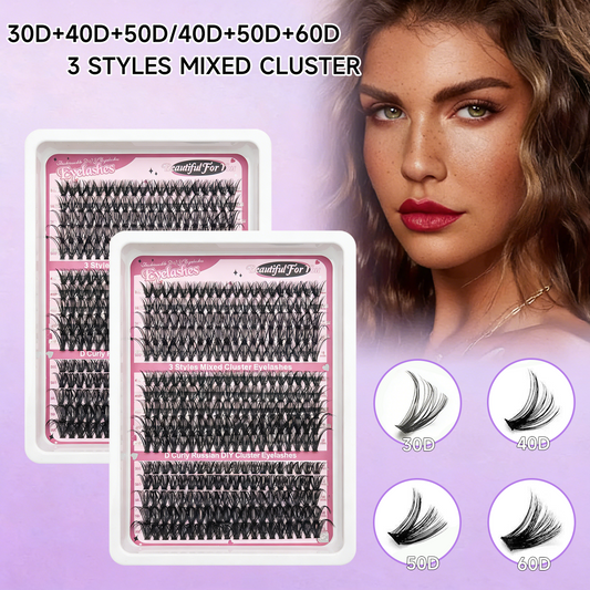 3 STYLES MIXED CLUSTER LASHES (30D+40D+50D)