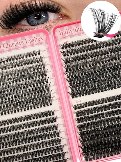 640pcs DIY clusters lashes(40D+50D+60D+80D)
