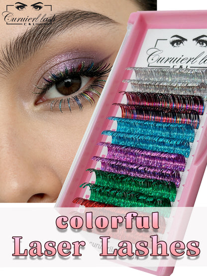 colorful glitter lashes