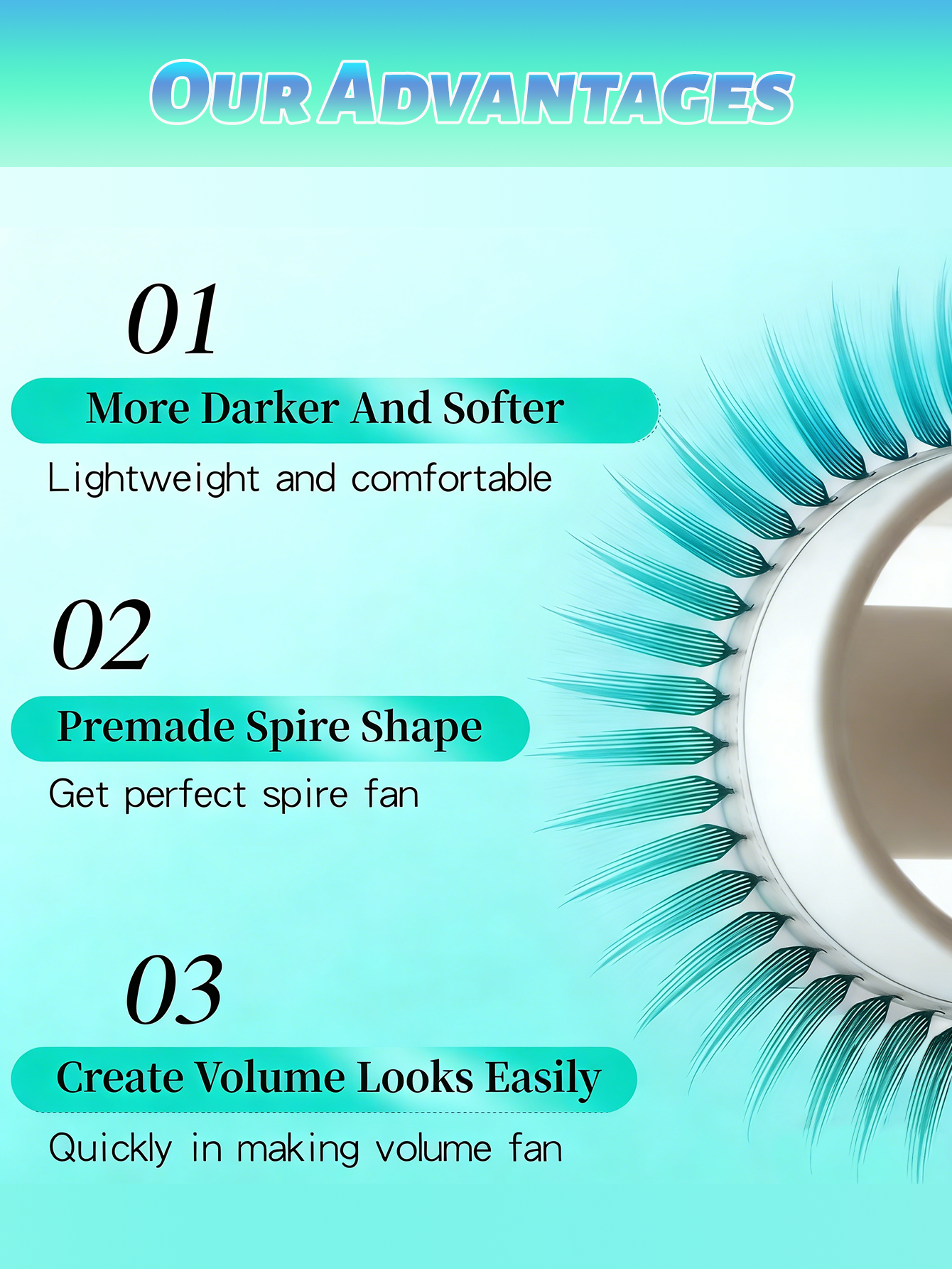 COLORED SPIKE LASHES