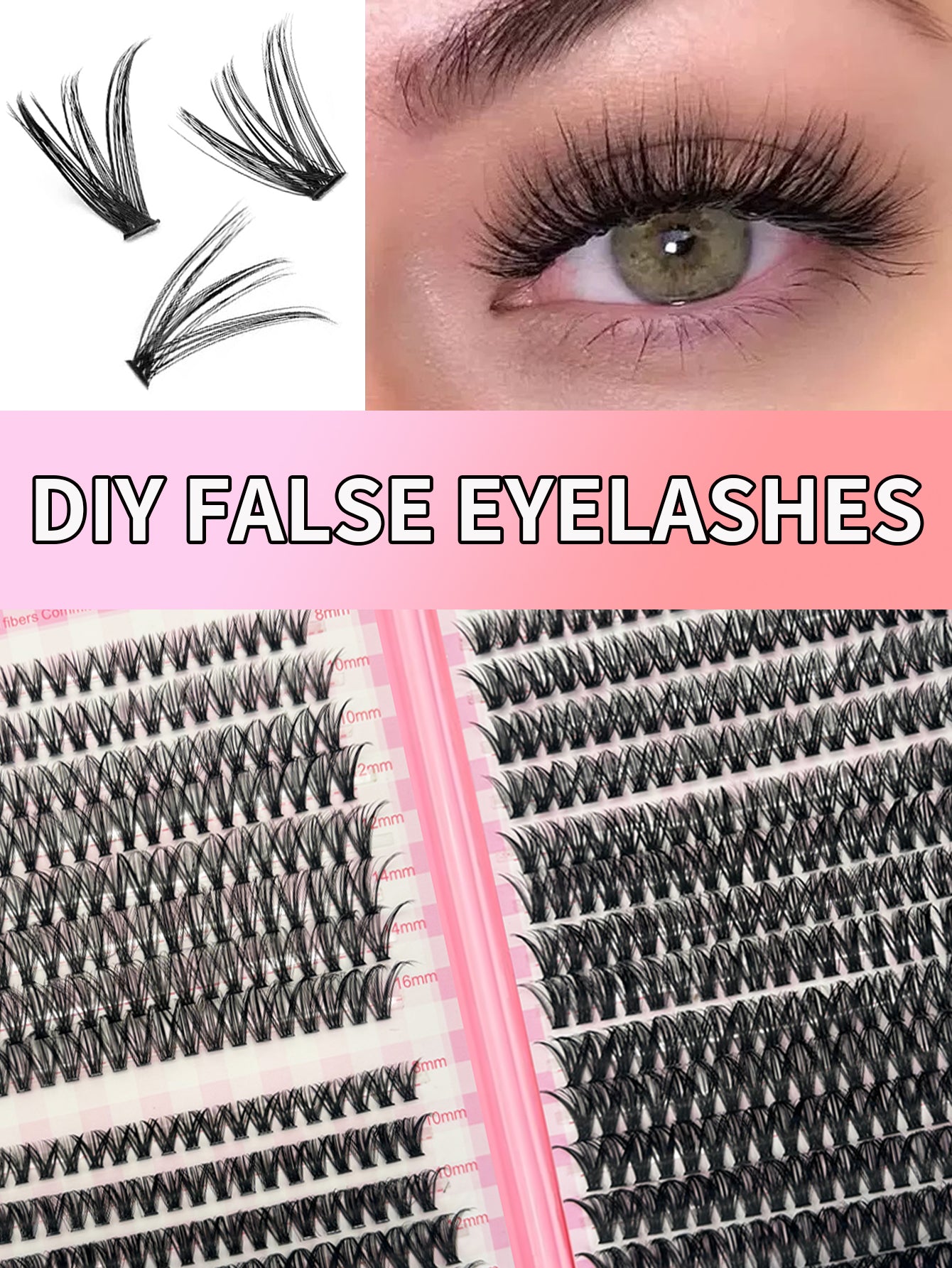 640PCS Cluster lashes (30+40+50D)