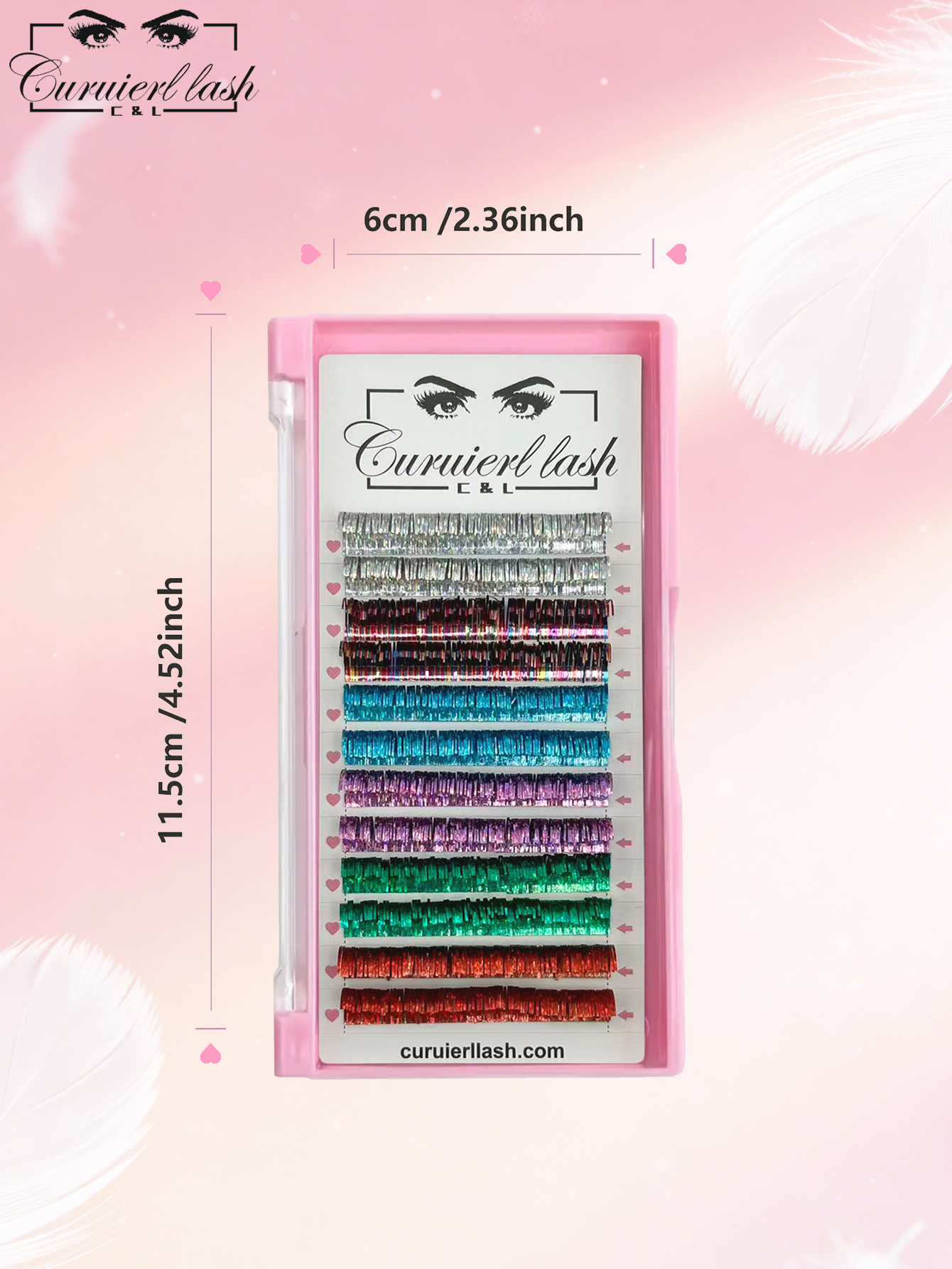 colorful glitter lashes