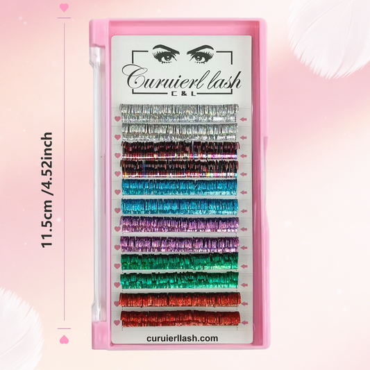 colorful glitter lashes