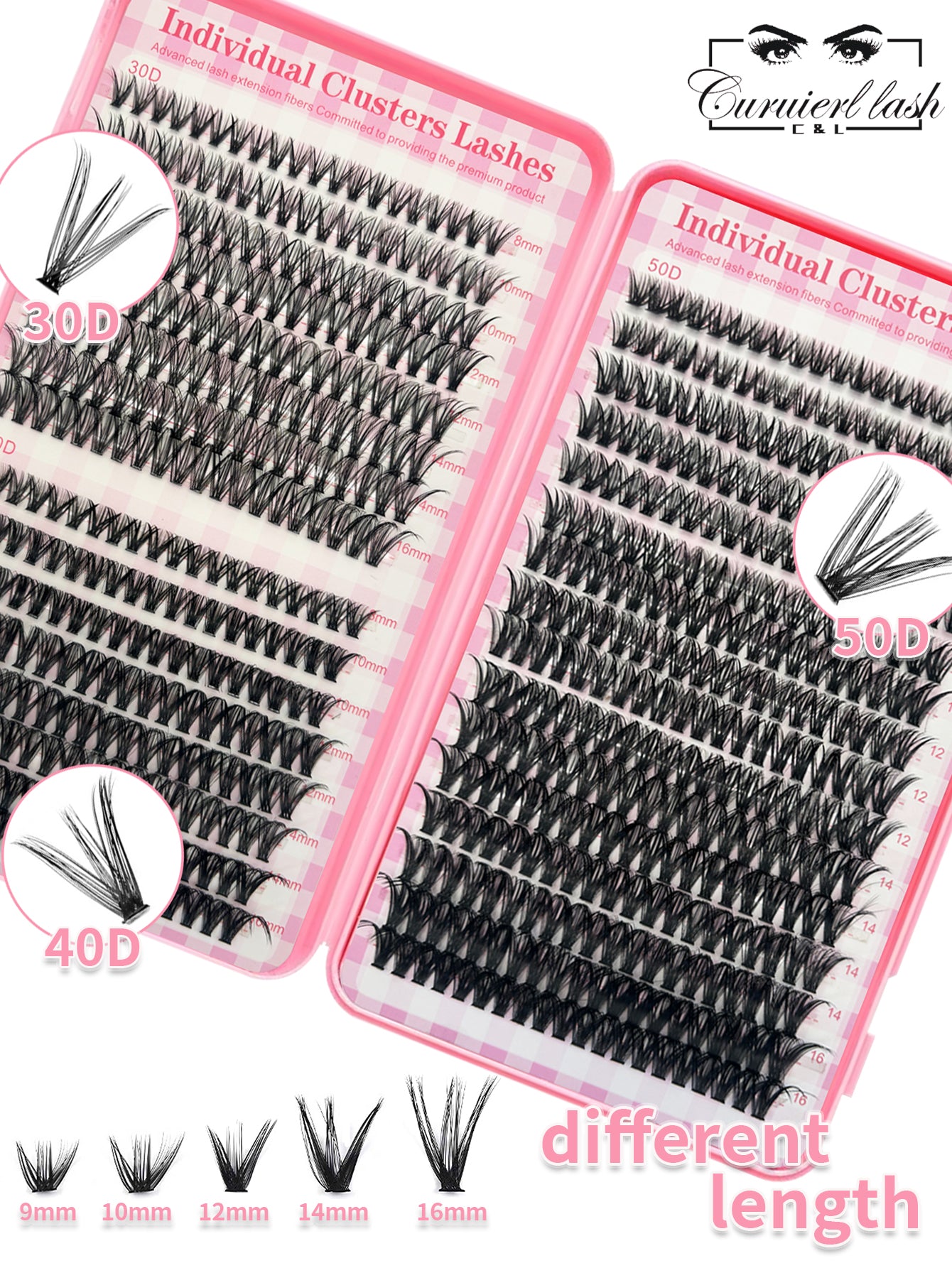 640PCS Cluster lashes (30+40+50D)