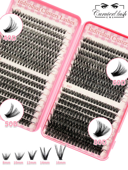 640pcs DIY clusters lashes(40D+50D+60D+80D)