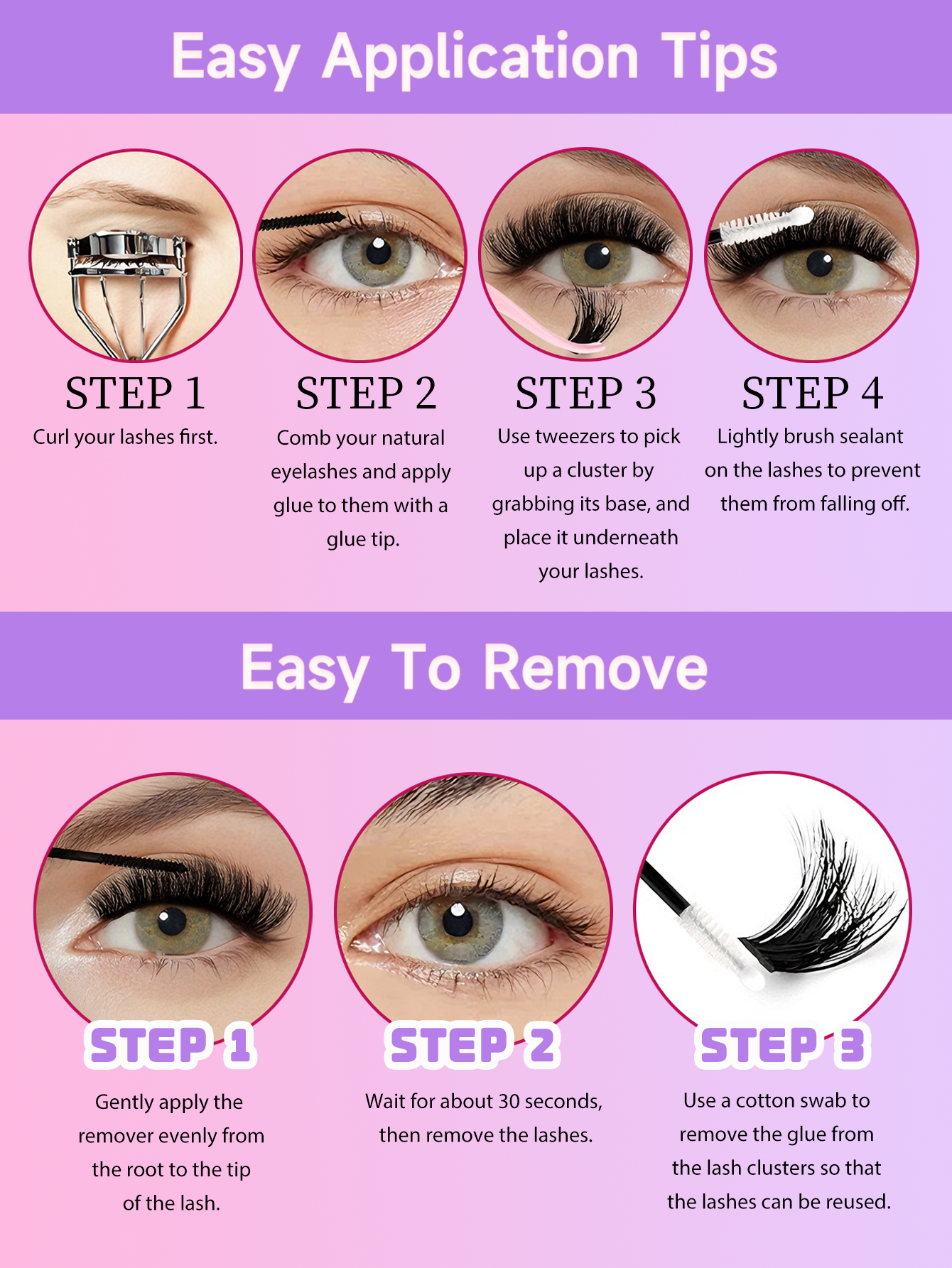 3 STYLES MIXED CLUSTER LASHES (30D+40D+50D)