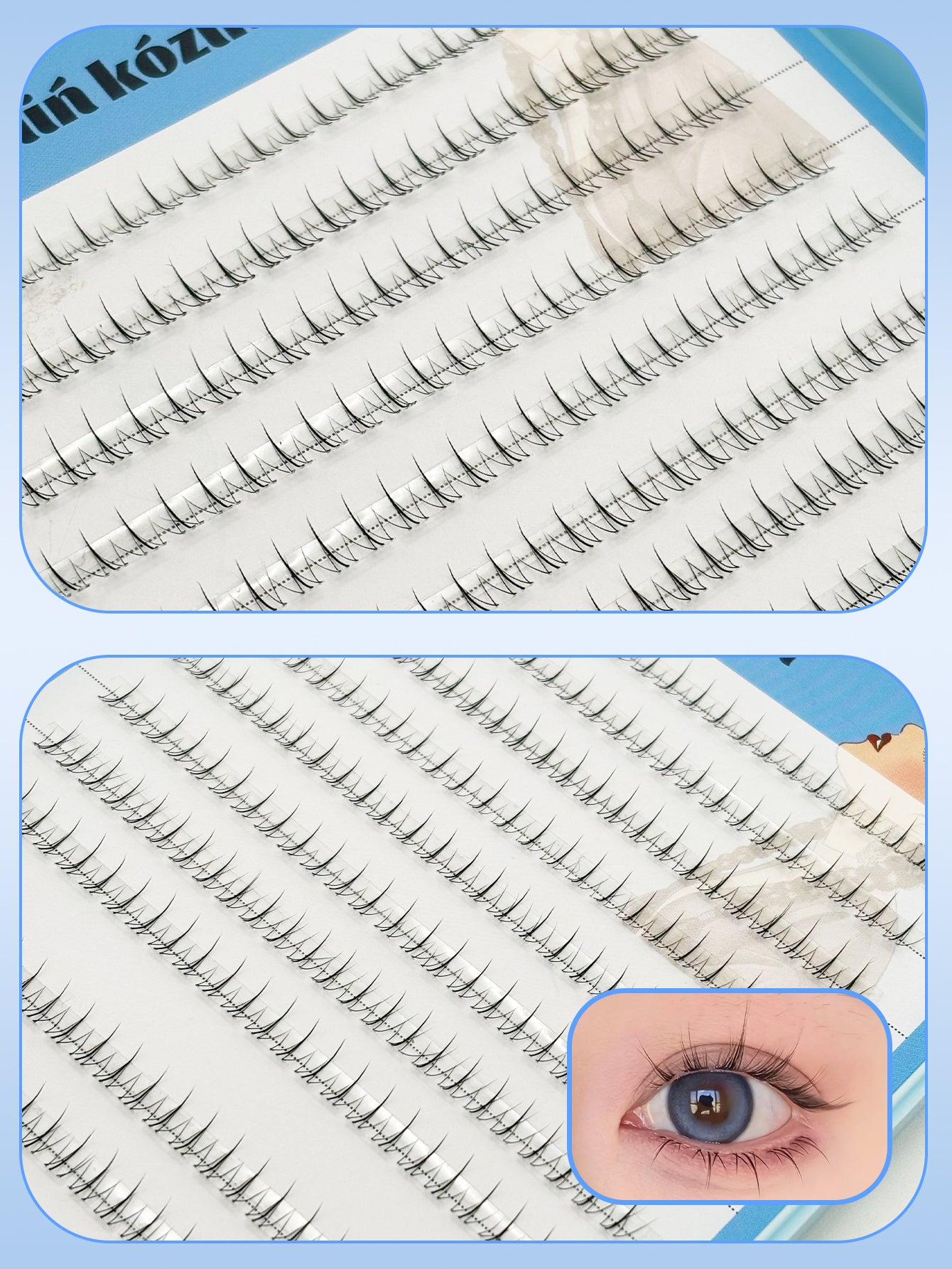 384pcs lower cluster lashes