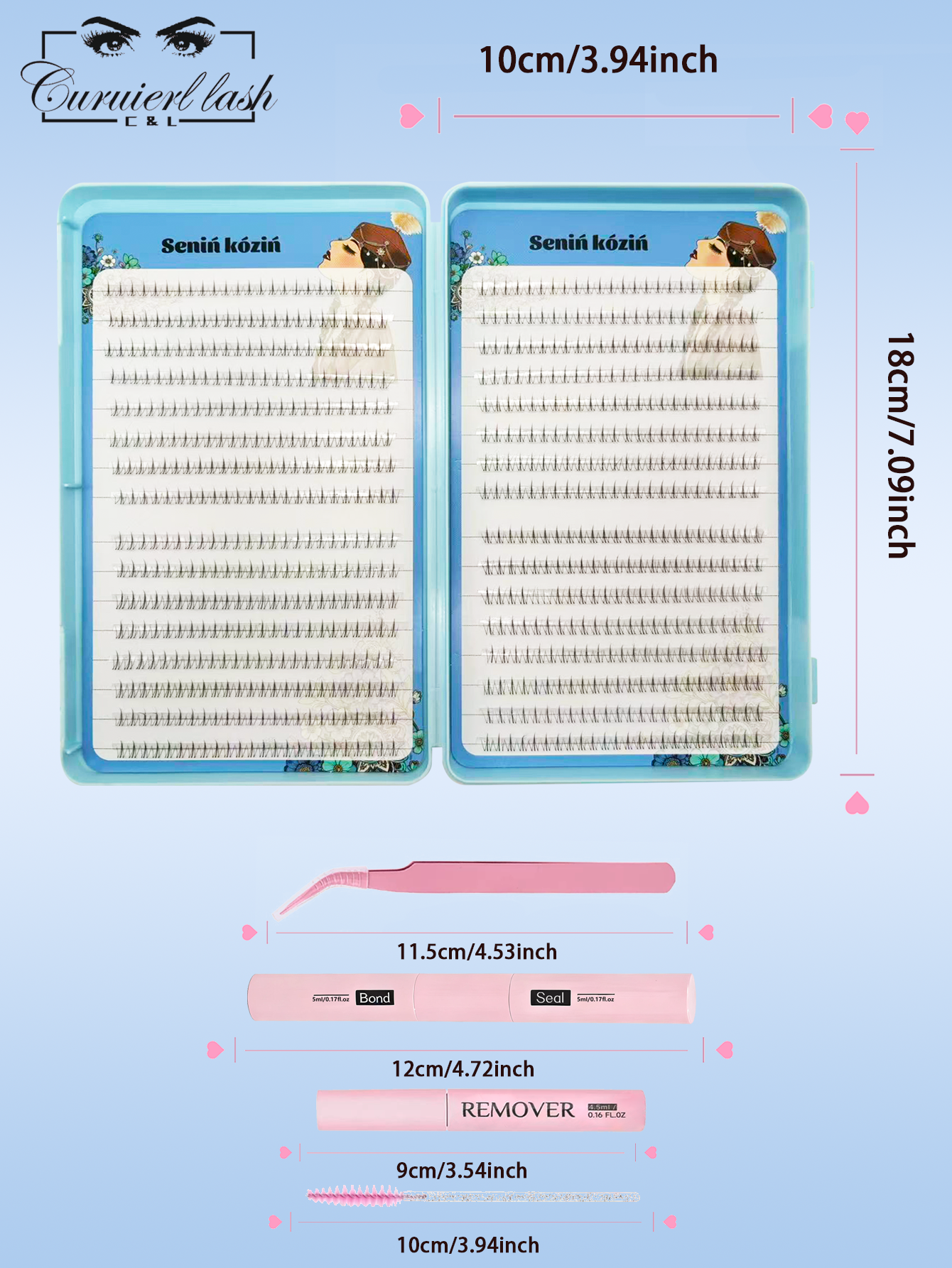 384pcs lower cluster lashes