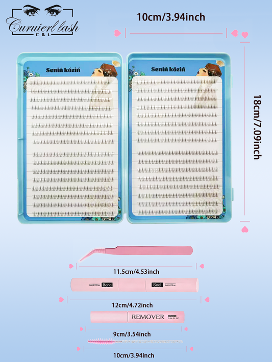 384pcs lower cluster lashes