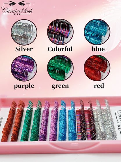 colorful glitter lashes