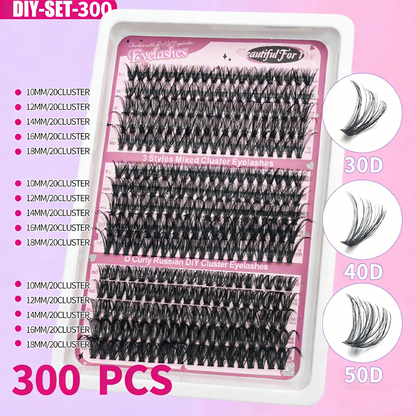 3 STYLES MIXED CLUSTER LASHES (30D+40D+50D)