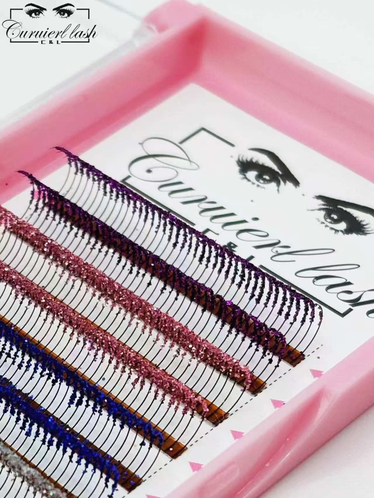 Colorful glitter lashes