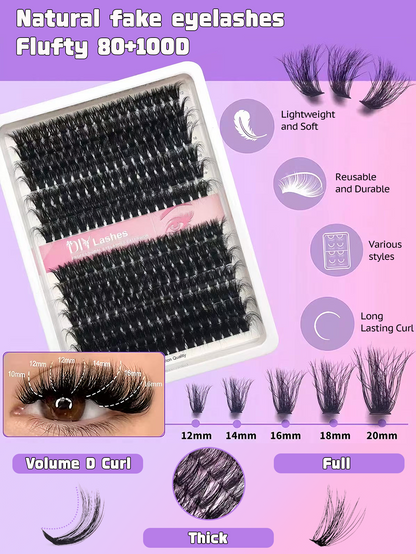 Promotional products: 259pcs DIY cluster lashes（80D+100D)