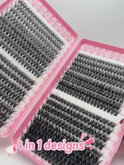 640pcs DIY clusters lashes(40D+50D+60D+80D)