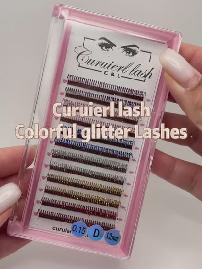 colorful glitter lashes